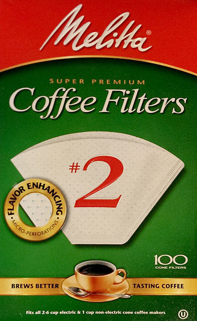 Melitta Cone Coffee Filters - 100 ct - #2 White
