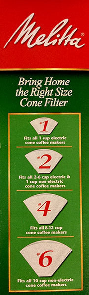 Melitta Cone Coffee Filters - 100 ct - #2 White